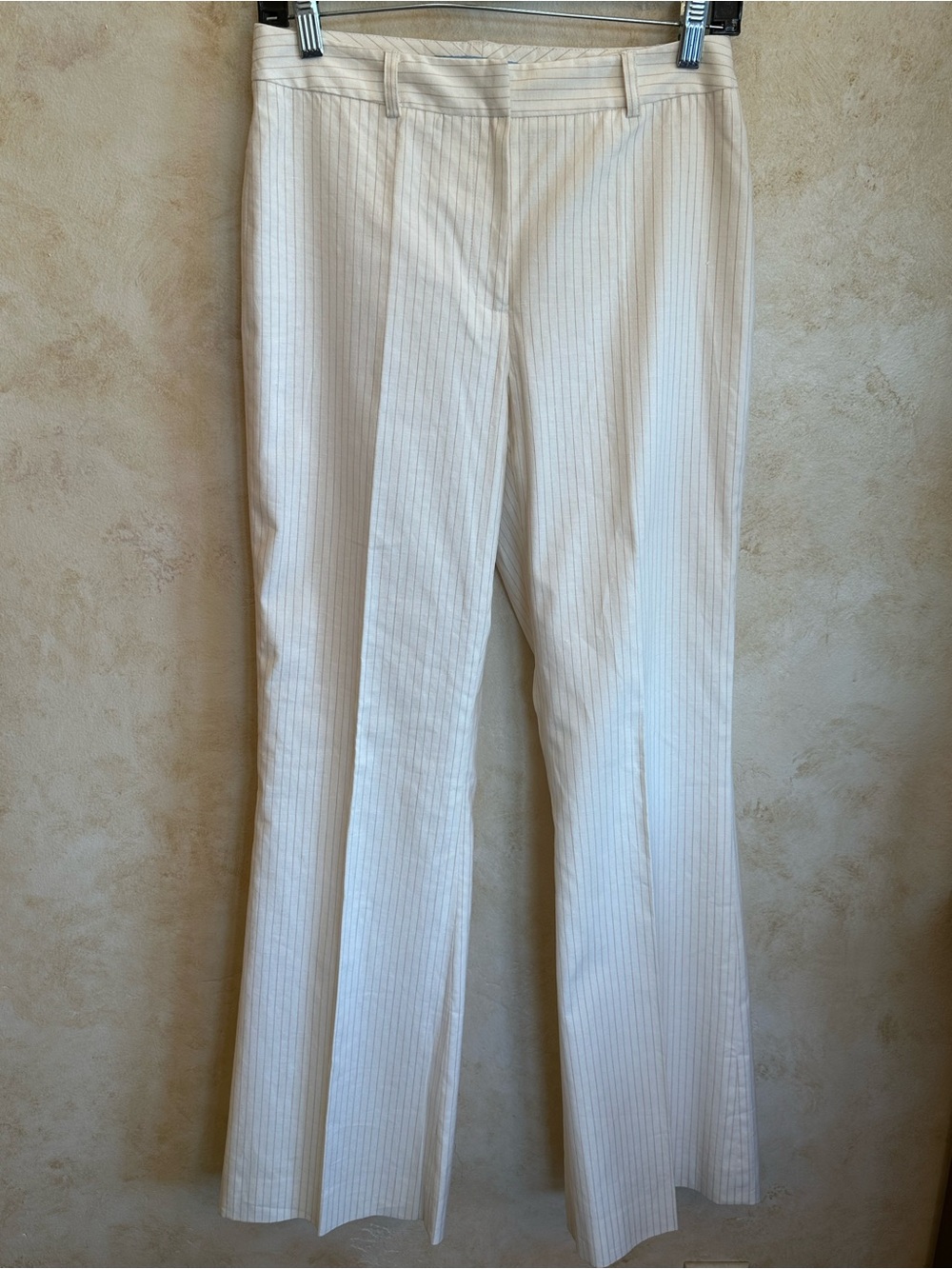 Women’s Cream Pinstripe Dress Pants